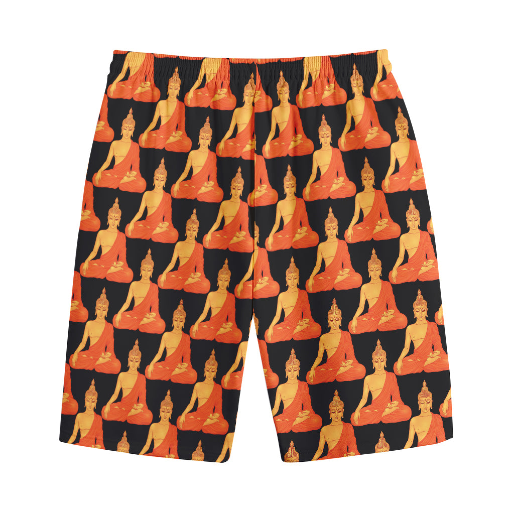 Gautama Buddha Pattern Print Cotton Shorts