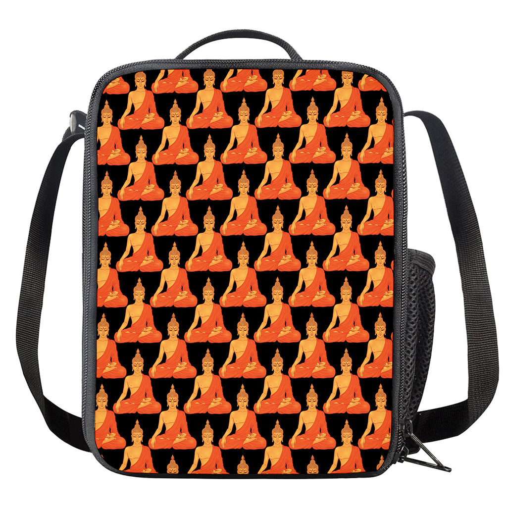 Gautama Buddha Pattern Print Crossbody Lunch Bag