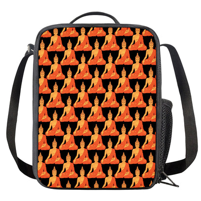 Gautama Buddha Pattern Print Crossbody Lunch Bag