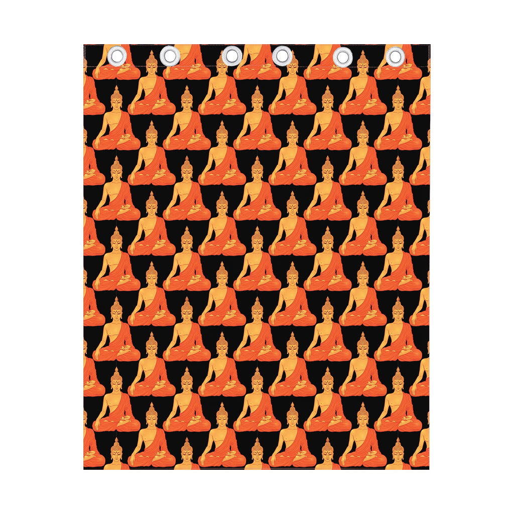 Gautama Buddha Pattern Print Curtain