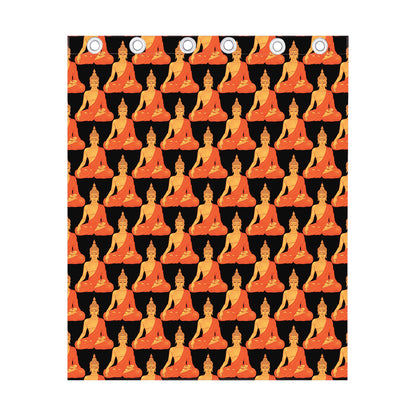 Gautama Buddha Pattern Print Curtain