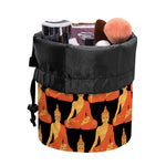 Gautama Buddha Pattern Print Drawstring Makeup Bag