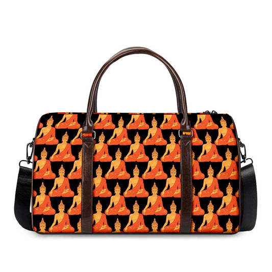 Gautama Buddha Pattern Print Duffle Bag