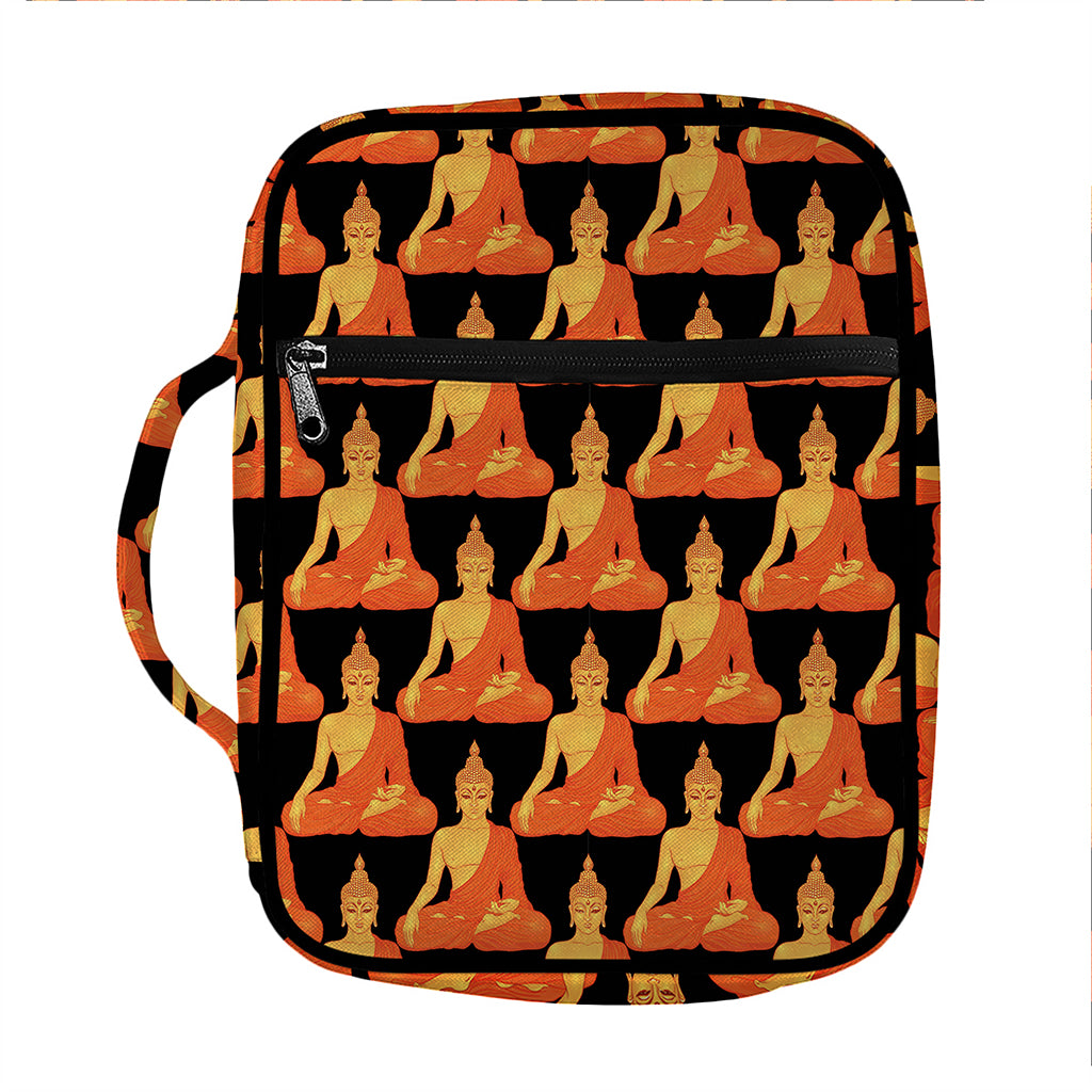Gautama Buddha Pattern Print Front Pocket Bible Bag