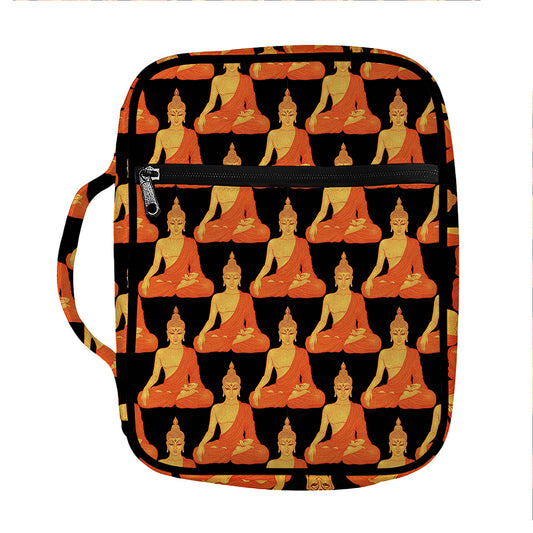 Gautama Buddha Pattern Print Front Pocket Bible Bag
