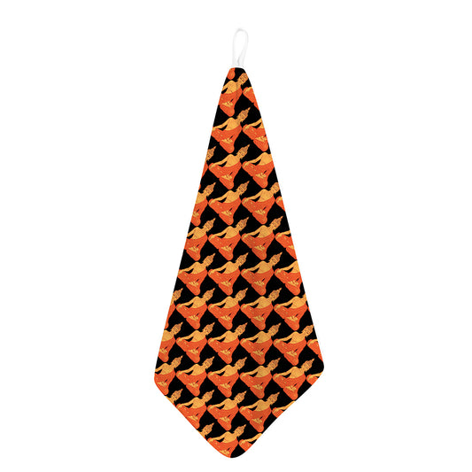 Gautama Buddha Pattern Print Hand Towel