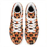 Gautama Buddha Pattern Print High Top Leather Sneakers