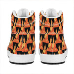 Gautama Buddha Pattern Print High Top Leather Sneakers