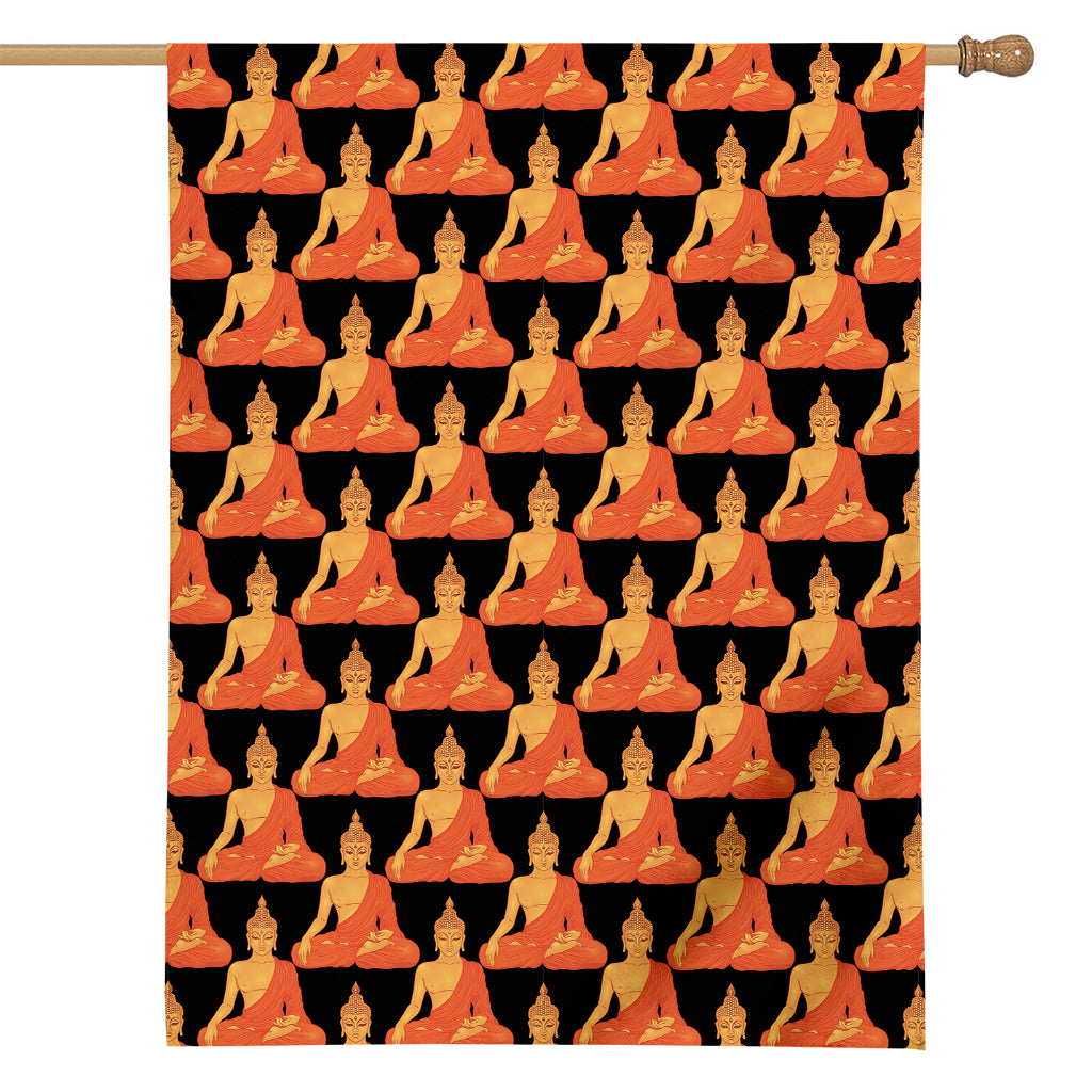 Gautama Buddha Pattern Print House Flag