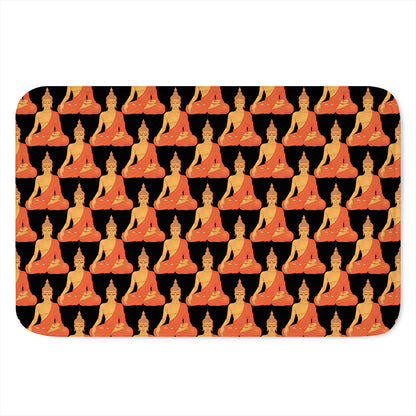 Gautama Buddha Pattern Print Indoor Door Mat