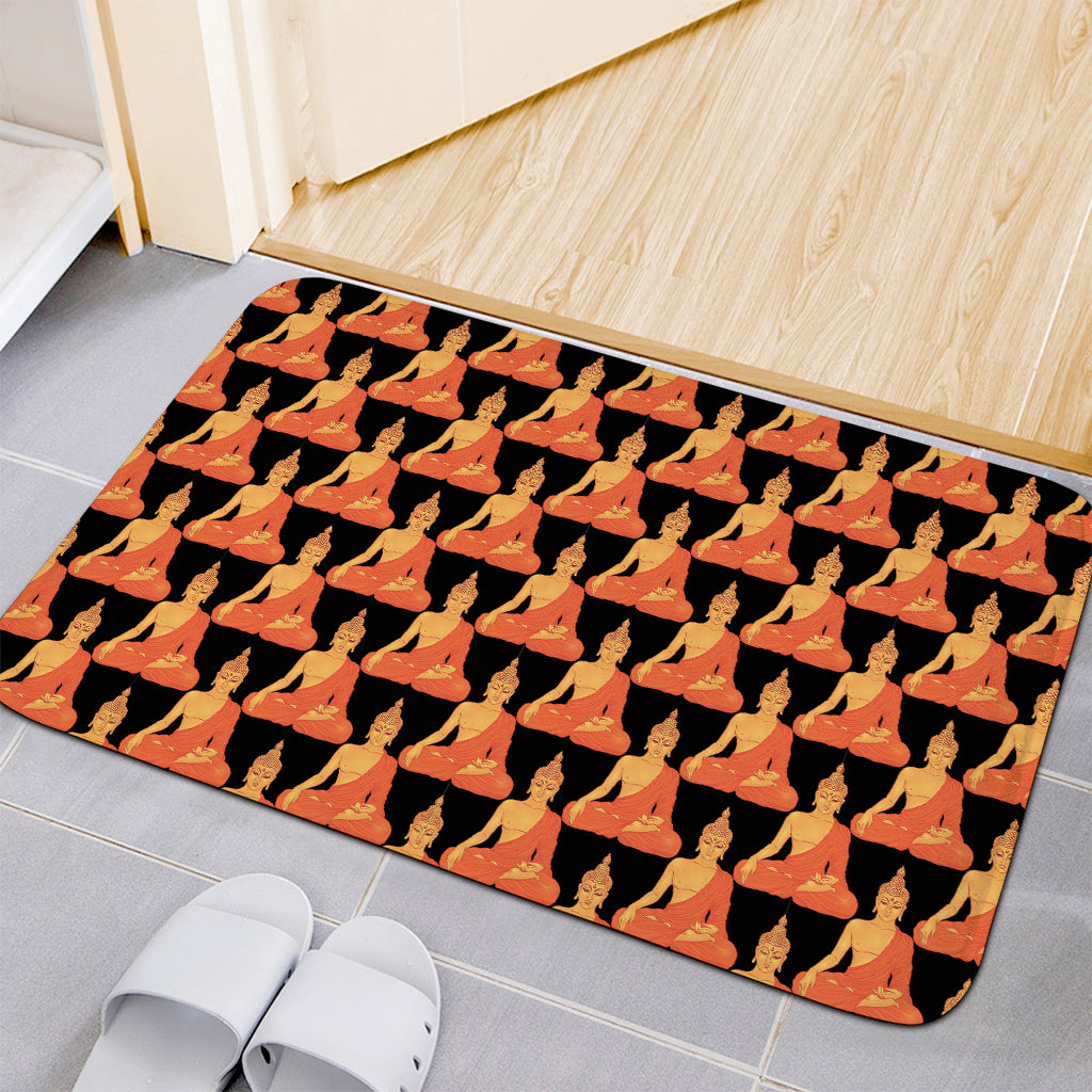 Gautama Buddha Pattern Print Indoor Door Mat