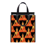 Gautama Buddha Pattern Print Insulated Lunch Tote