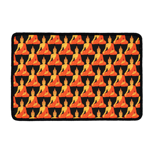 Gautama Buddha Pattern Print Kitchen Mat