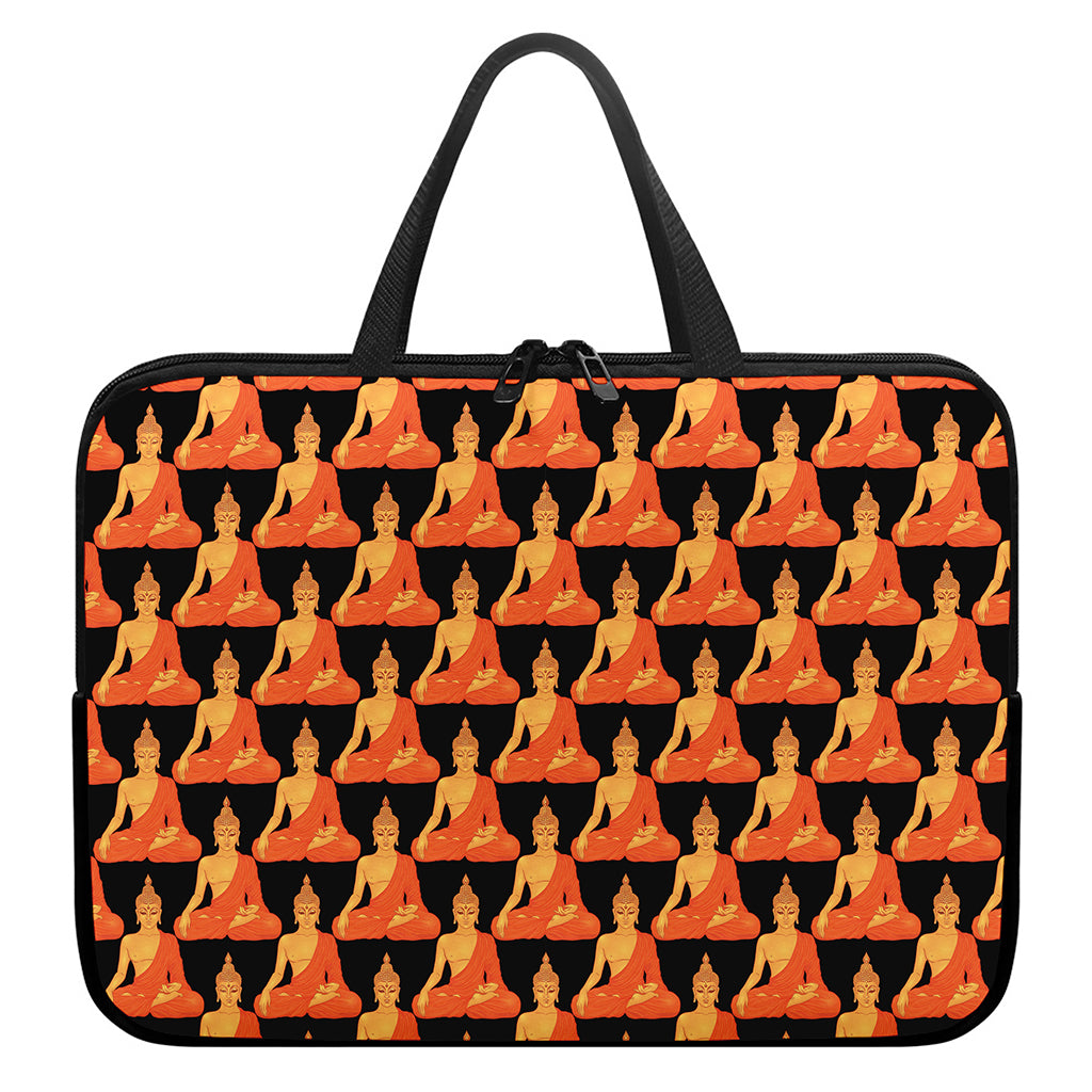 Gautama Buddha Pattern Print Laptop Sleeve With Handle
