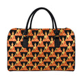 Gautama Buddha Pattern Print Leather Duffel Bag