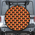 Gautama Buddha Pattern Print Leather Spare Tire Cover