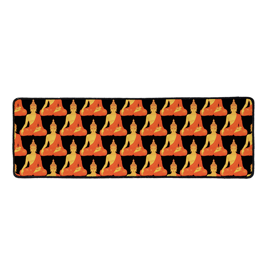 Gautama Buddha Pattern Print Long Kitchen Mat
