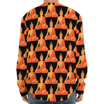 Gautama Buddha Pattern Print Long Sleeve Baseball Jersey