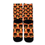 Gautama Buddha Pattern Print Long Socks