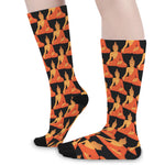 Gautama Buddha Pattern Print Long Socks