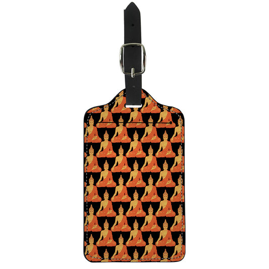 Gautama Buddha Pattern Print Luggage Tag
