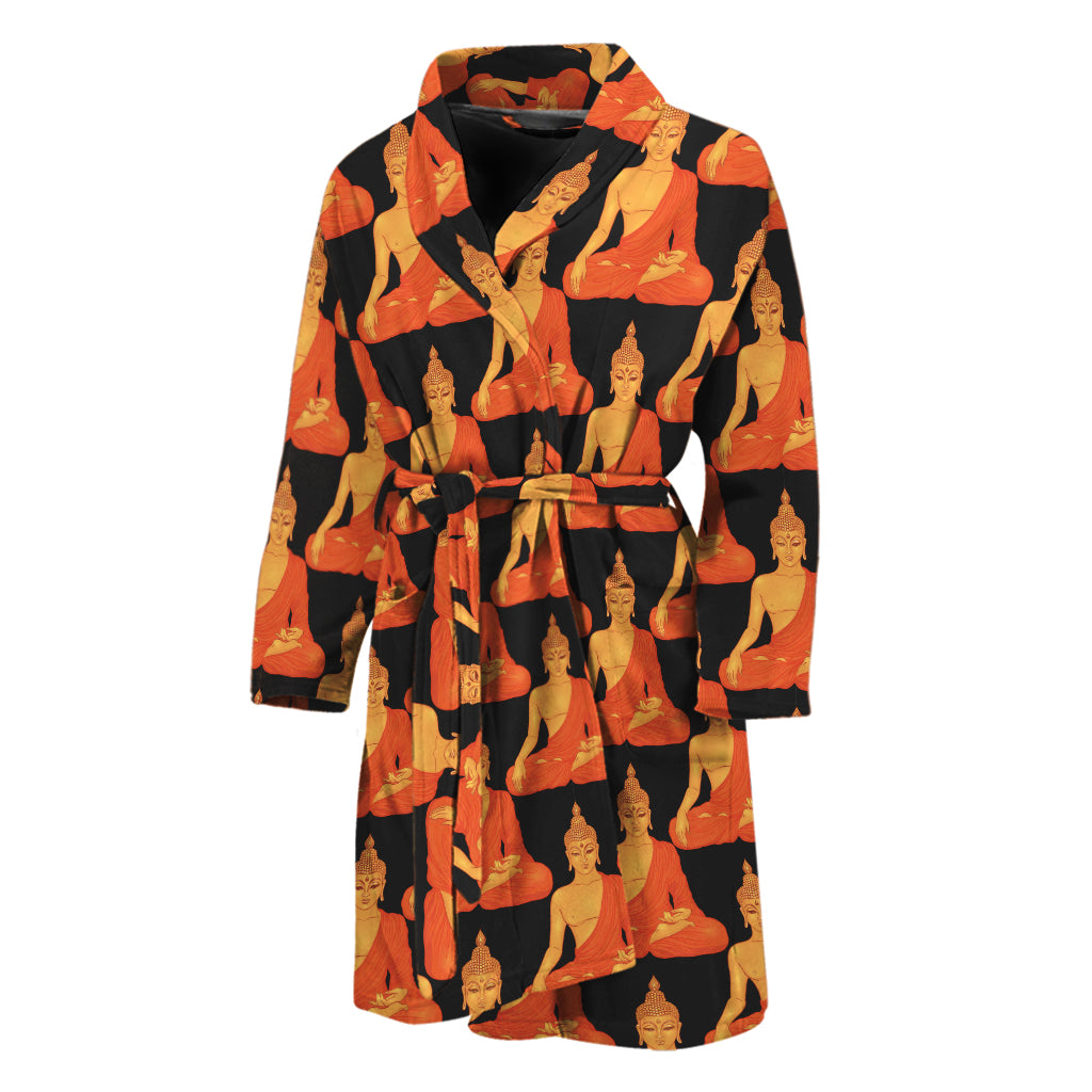 Gautama Buddha Pattern Print Men's Bathrobe