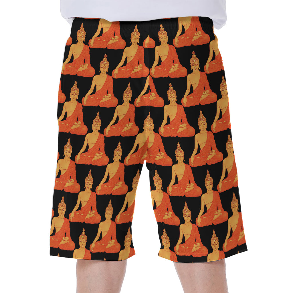 Gautama Buddha Pattern Print Men's Beach Shorts