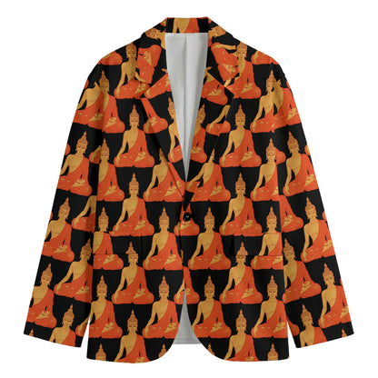 Gautama Buddha Pattern Print Men's Blazer