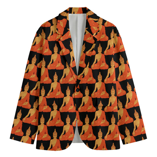 Gautama Buddha Pattern Print Men's Blazer