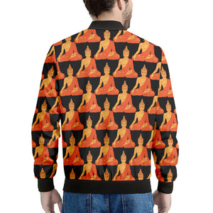 Gautama Buddha Pattern Print Men's Bomber Jacket