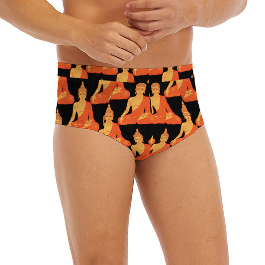 Gautama Buddha Pattern Print Men's Briefs