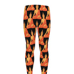 Gautama Buddha Pattern Print Men's leggings