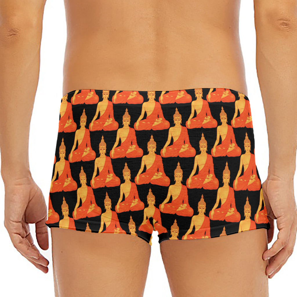Gautama Buddha Pattern Print Men's Short Boxer Briefs