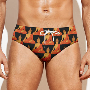 Gautama Buddha Pattern Print Men's Swim Briefs