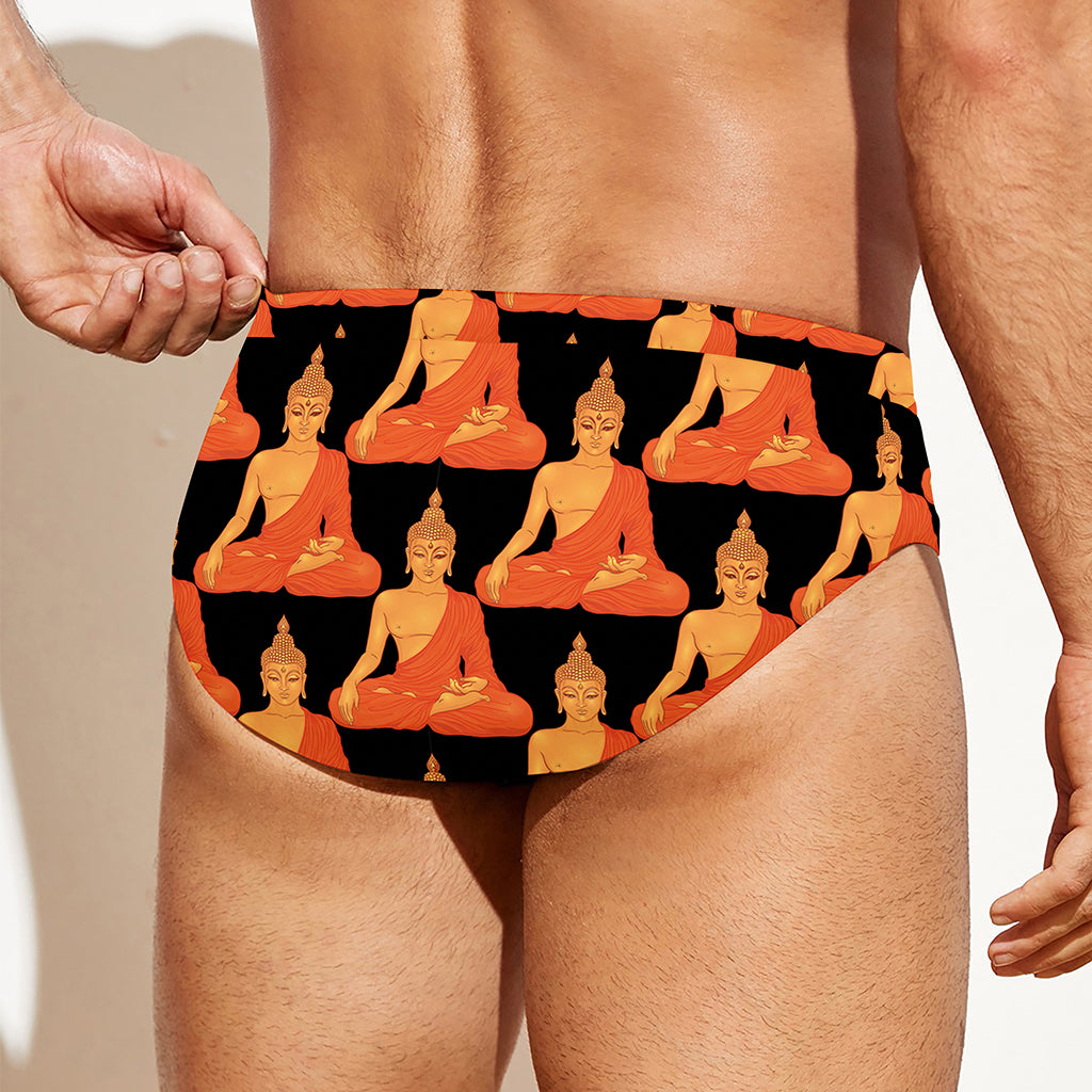 Gautama Buddha Pattern Print Men's Swim Briefs