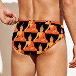 Gautama Buddha Pattern Print Men's Swim Briefs