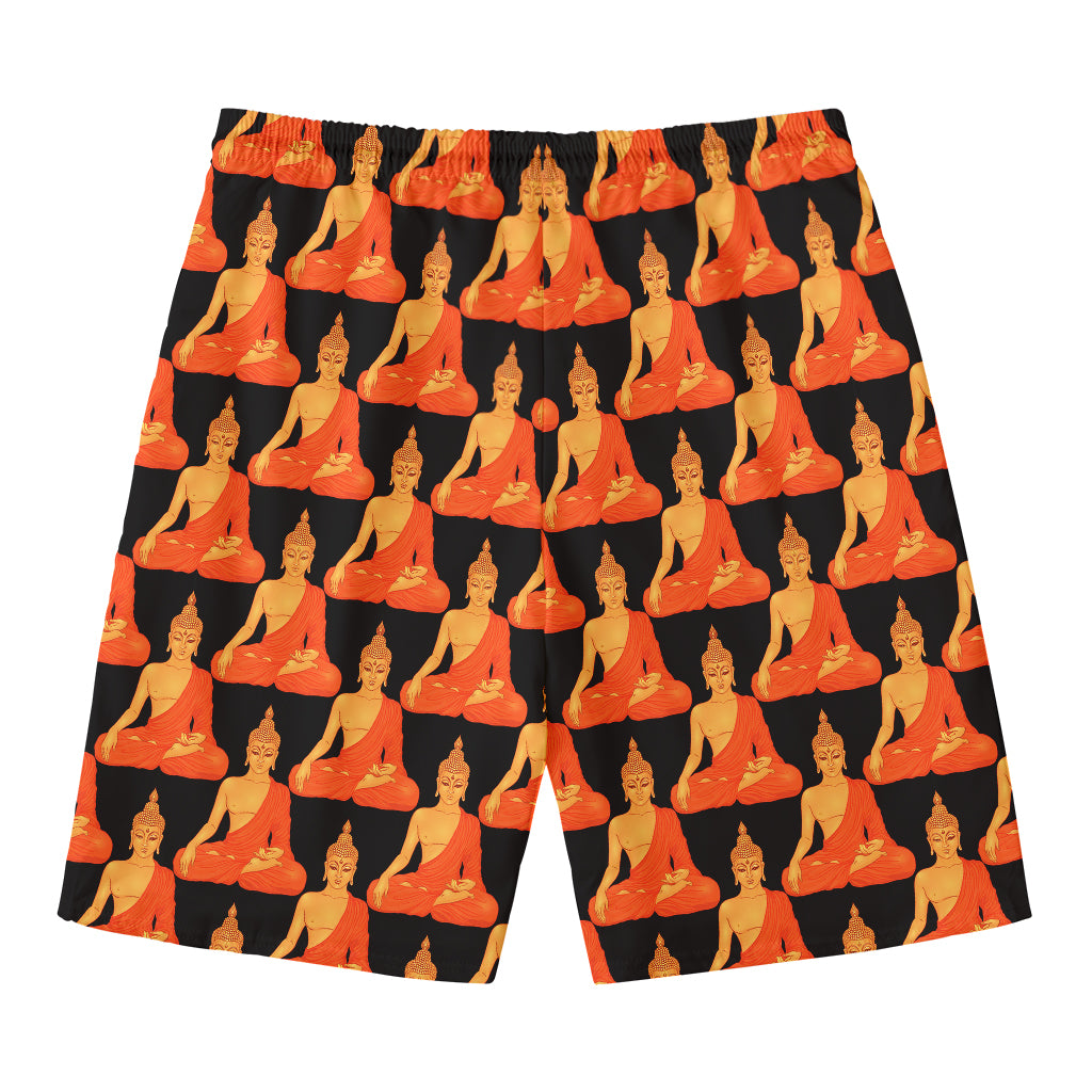 Gautama Buddha Pattern Print Men's Swim Trunks