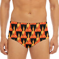 Gautama Buddha Pattern Print Men's Triangle Swim Briefs