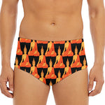 Gautama Buddha Pattern Print Men's Triangle Swim Briefs