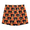 Gautama Buddha Pattern Print Mesh Shorts