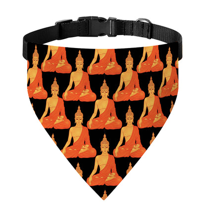 Gautama Buddha Pattern Print Over The Collar Dog Bandana