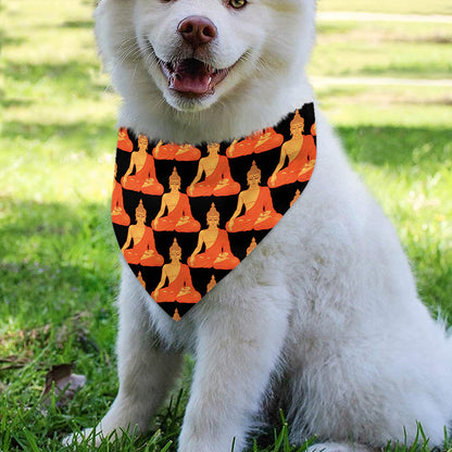 Gautama Buddha Pattern Print Over The Collar Dog Bandana