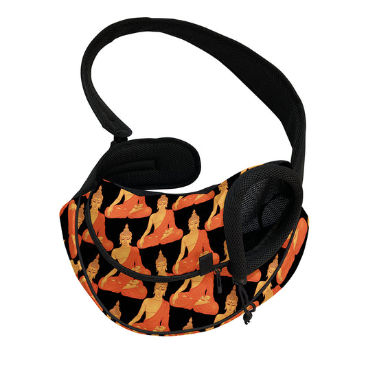 Gautama Buddha Pattern Print Pet Sling Carrier