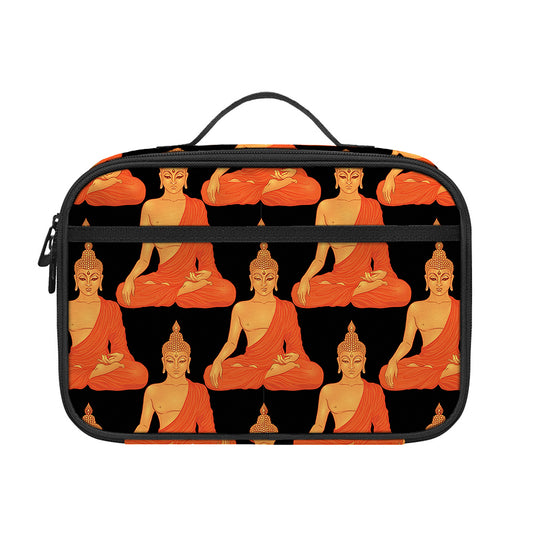 Gautama Buddha Pattern Print Portable Lunch Bag