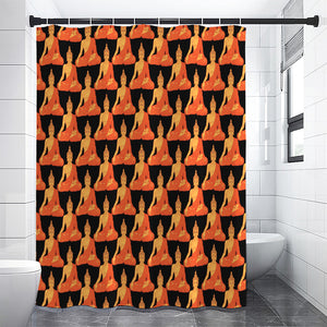 Gautama Buddha Pattern Print Premium Shower Curtain