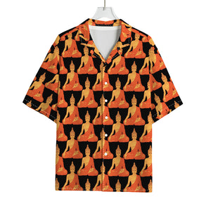 Gautama Buddha Pattern Print Rayon Hawaiian Shirt