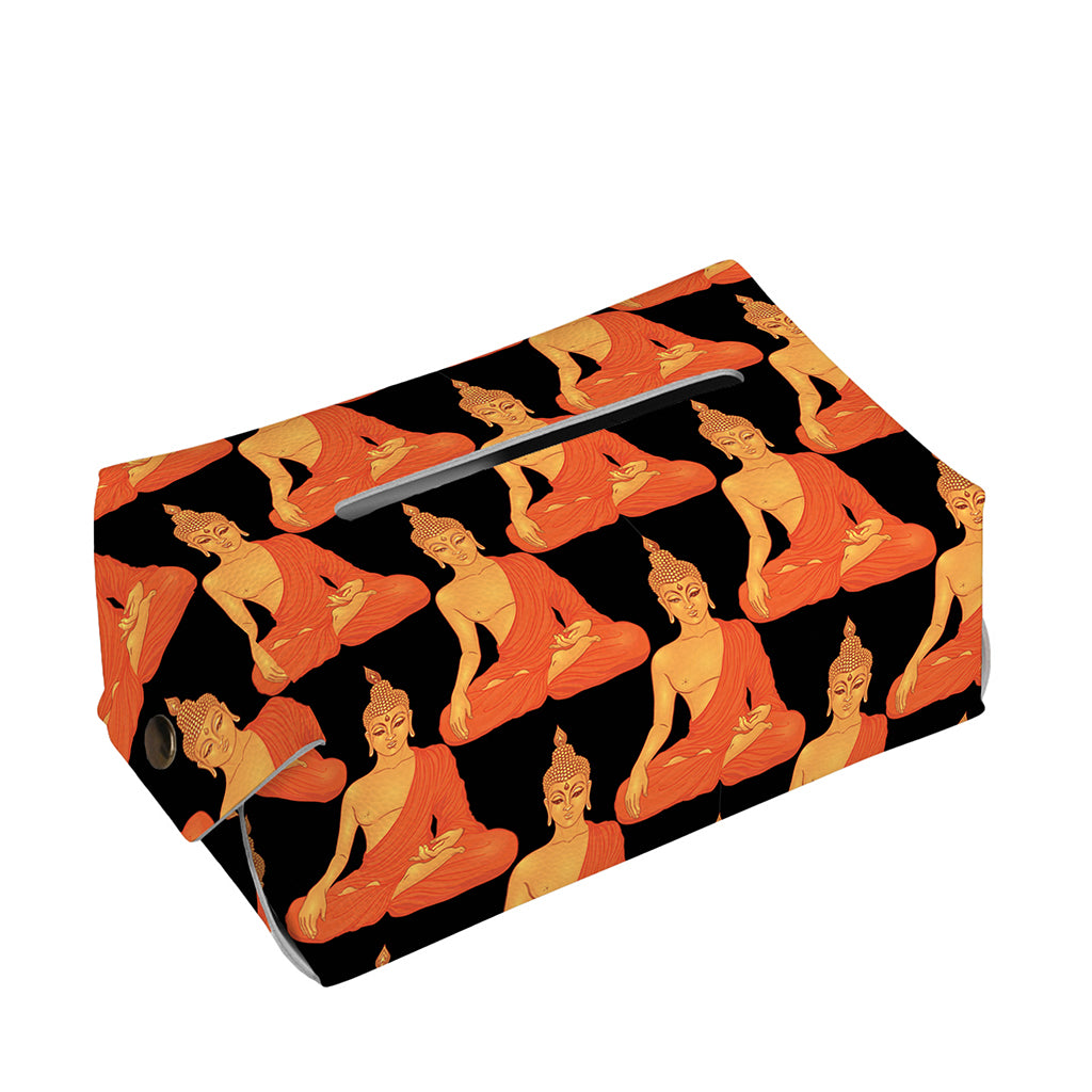 Gautama Buddha Pattern Print Rectangle Tissue Box Cover