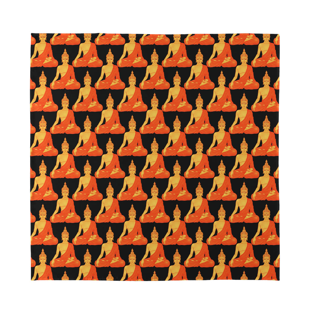 Gautama Buddha Pattern Print Silk Bandana