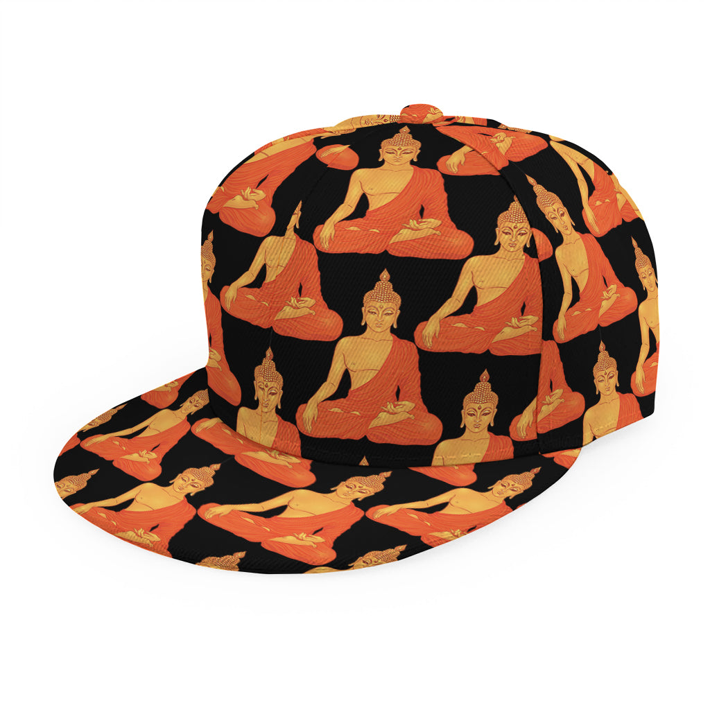 Gautama Buddha Pattern Print Snapback Cap