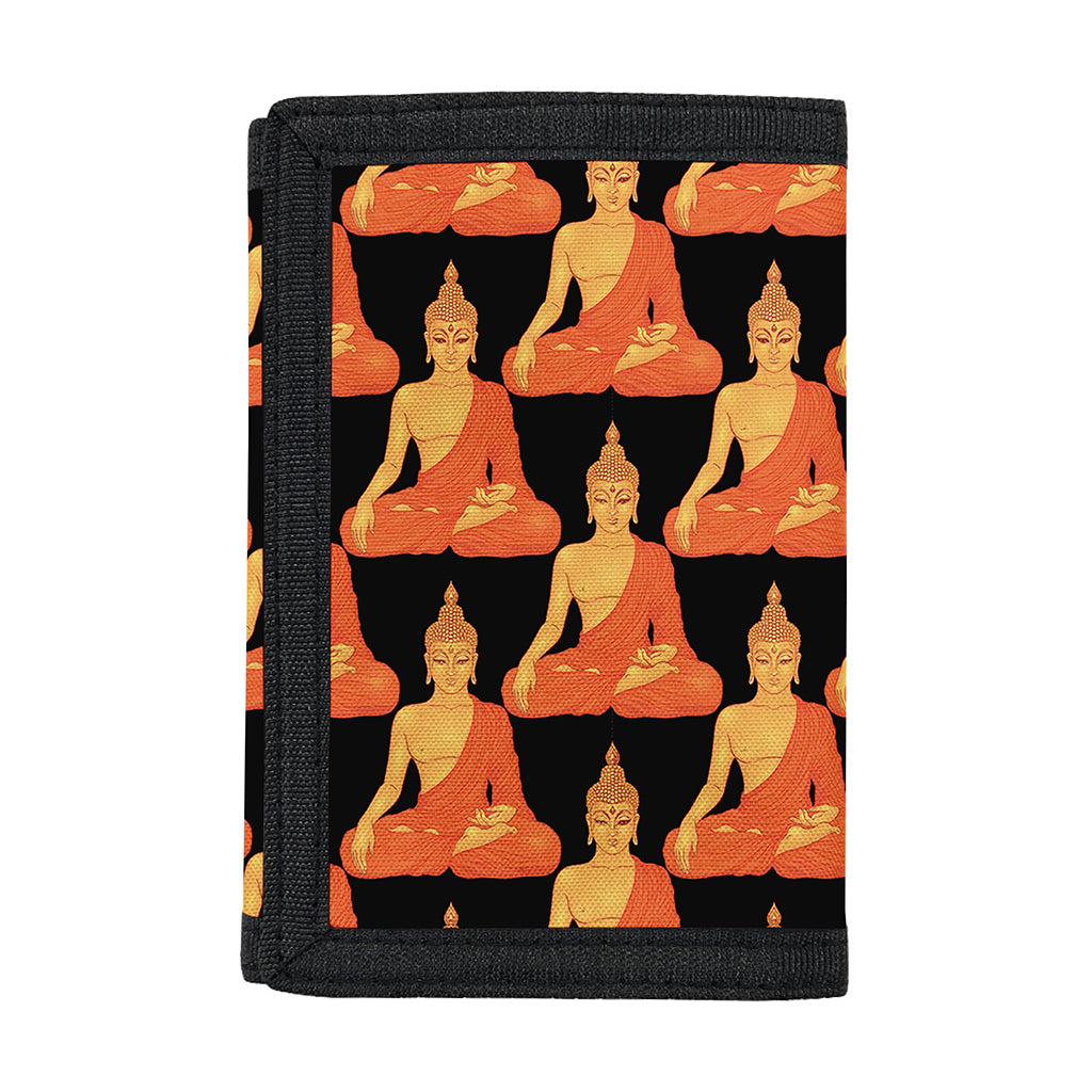 Gautama Buddha Pattern Print Trifold Wallet